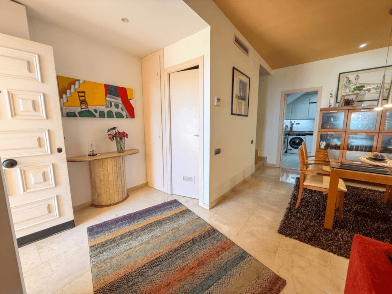 Sea-view townhouse with private garden in gated Vallpineda community, Sitges