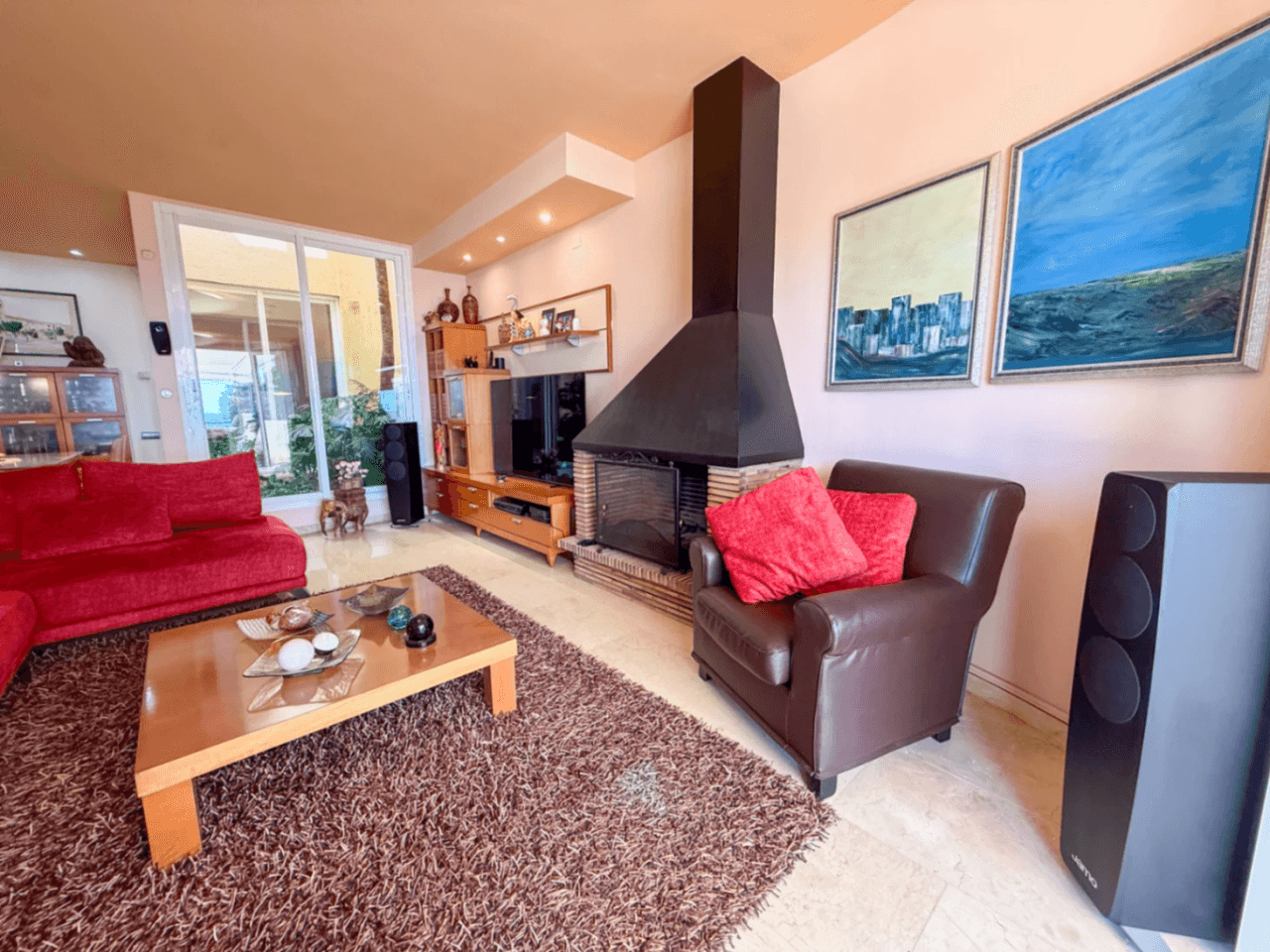 Sea-view townhouse with private garden in gated Vallpineda community, Sitges