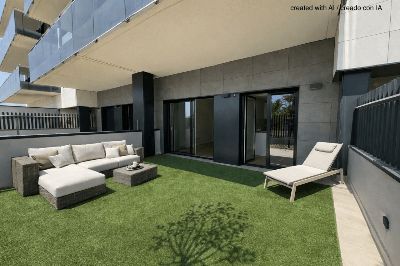 Brand new ground floor apartment with garden, in La Plana - Sitges