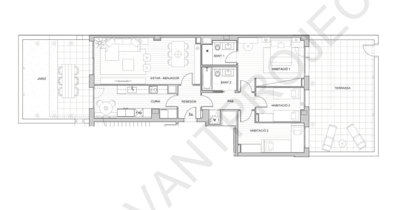 Brand new ground floor apartment with garden, in La Plana - Sitges