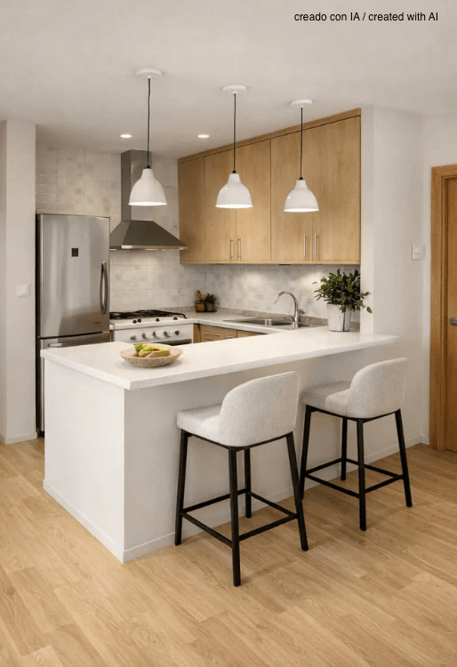 Bright 2-bedroom apartment with a large terrace.